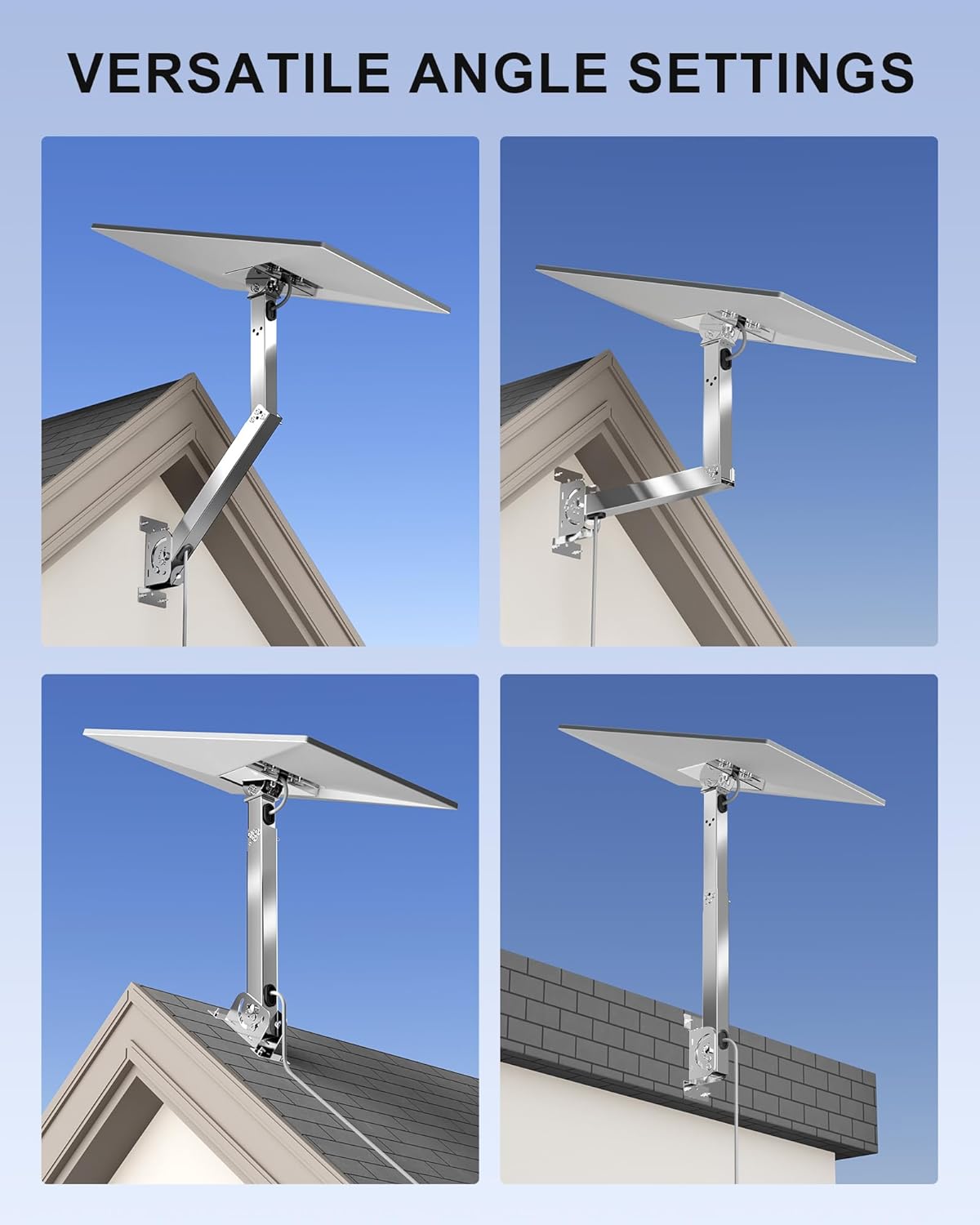 Fit for Starlink Wall Mount Stainless Steel, Adjustable Mounting Kit Roof/Pole Mount Accessories for starlink, fit for Starlink V3 Standard Dish
