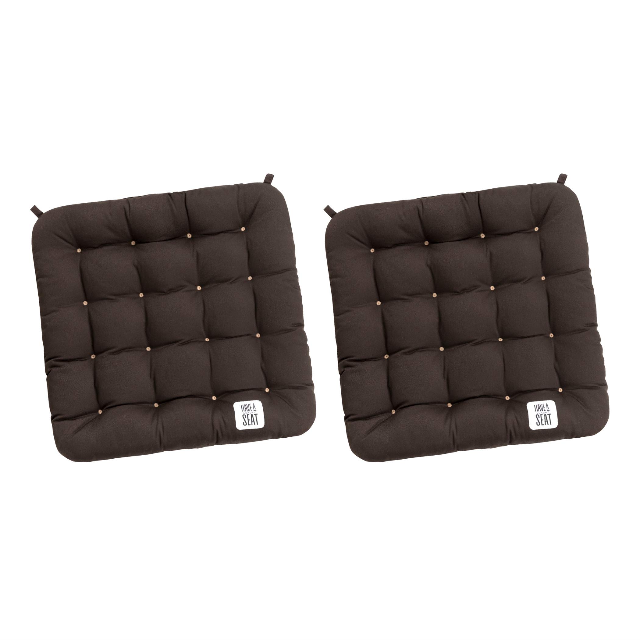 HAVE A SEAT Luxury – poduszka do siedzenia 40 x 40 cm – wygodna poduszka na krzesło, ortopedyczna, nadaje się do prania w temperaturze do 95 °C, nadaje się do suszenia w suszarce, o trwałym kolorze – Made in Germany – (zestaw 2 szt.
