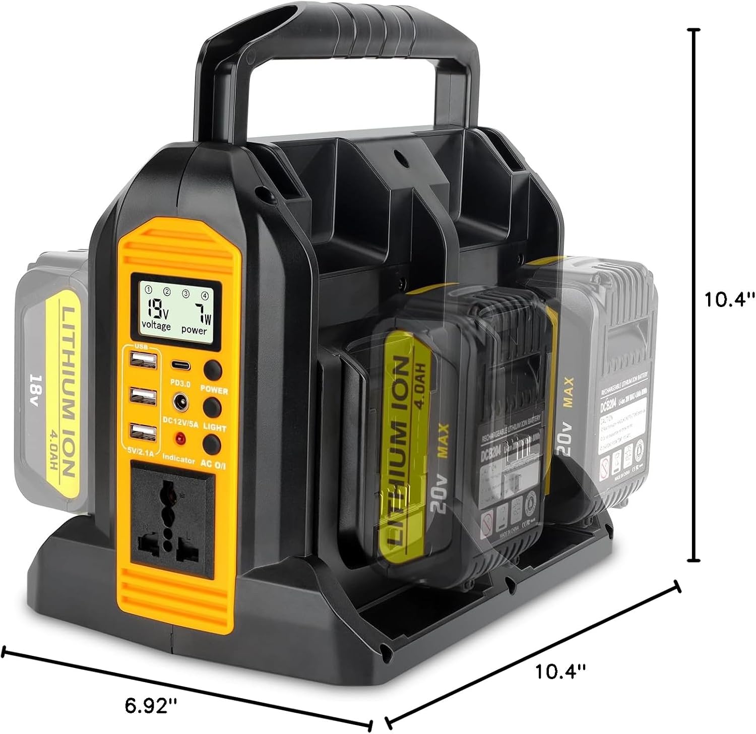 Hipoke Dewalt Inverter Shows Battery Power