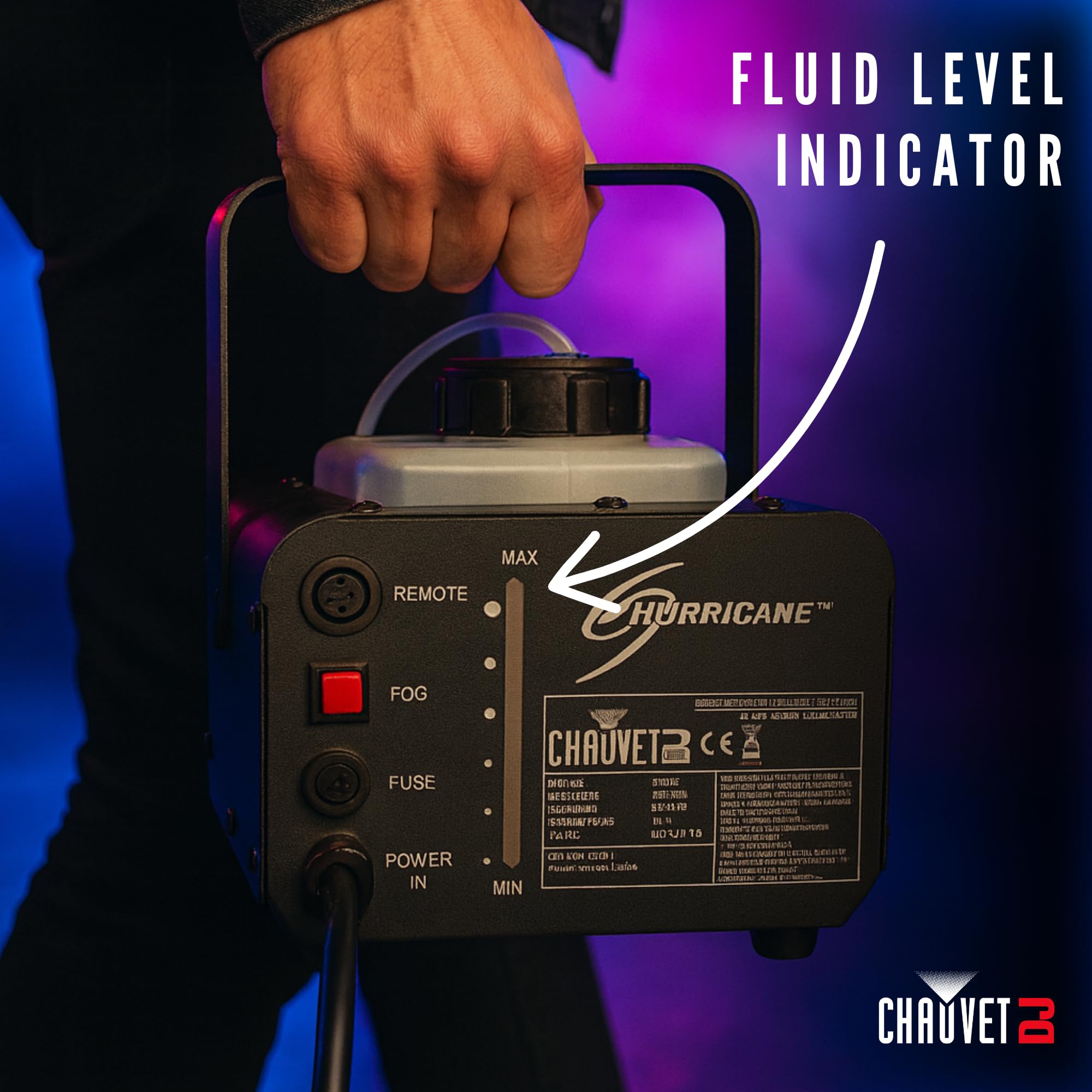 Amazon.com: CHAUVET DJ Hurricane 1000 Compact Fog Machine with