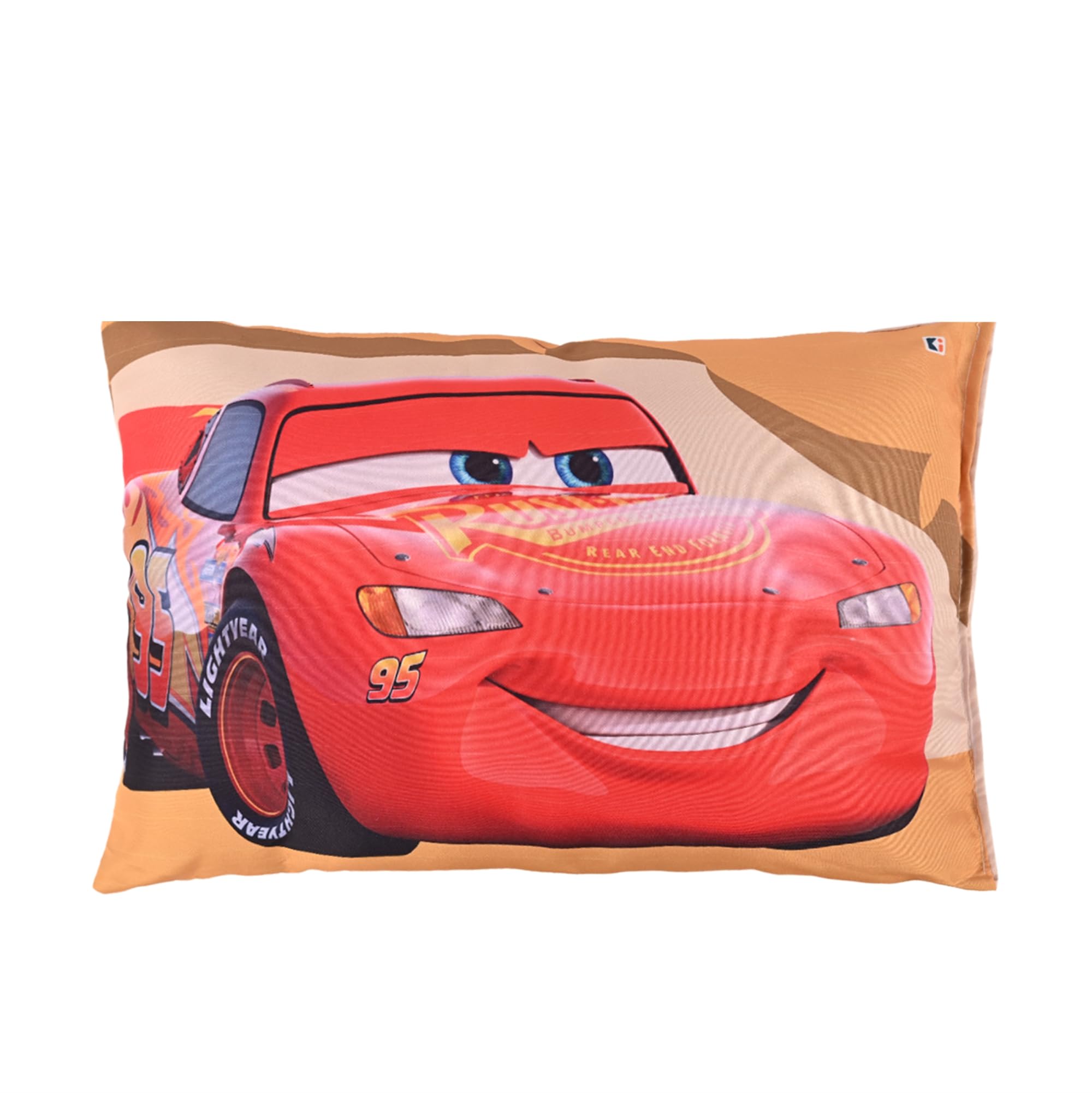 Kuber Industries 12x18 Inches Soft And Cozy Pillow for Kid's | Comfortable Pillow for 2 Year Olds Disney Car - Yellow-image-41