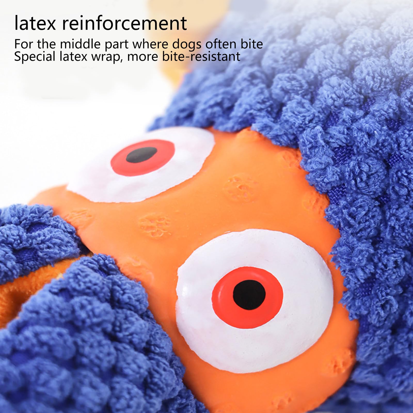 Jouet Pour Chien En Forme De Pieuvre - Peluche Couinante écologique - Pour Petites, Moyennes Et Grandes Races - 9