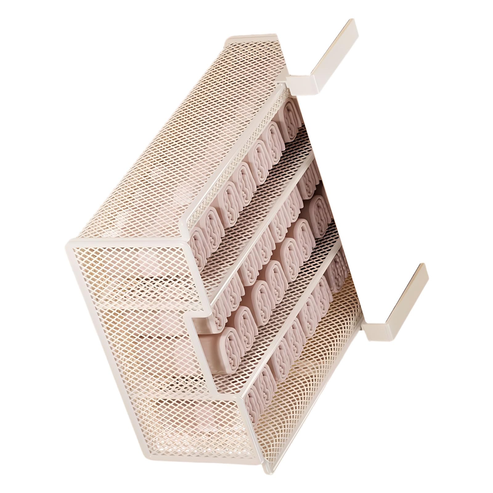 ZEPFJHE Multifunctional Hanging Wire Basket Organizers with Multiple Compartments for Kitchen Bathroom Storage Vertical Storage Solution
