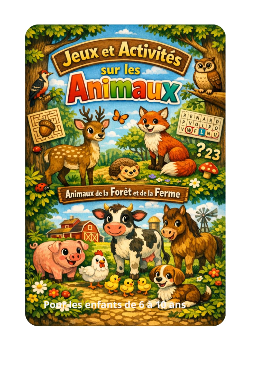 Jeux et Activités sur les Animaux: Animaux de la Forêt et de la Ferme