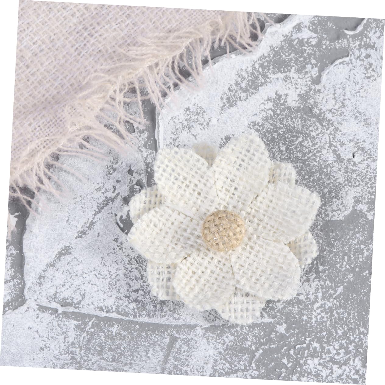 Hohopeti 30stücke Teiliges Weißen Jute-burlap-blumen Für Rustikale Hochzeiten Und -dekorationen Für Mittelstücke Bastelprojekte Und Besondere Anlässe