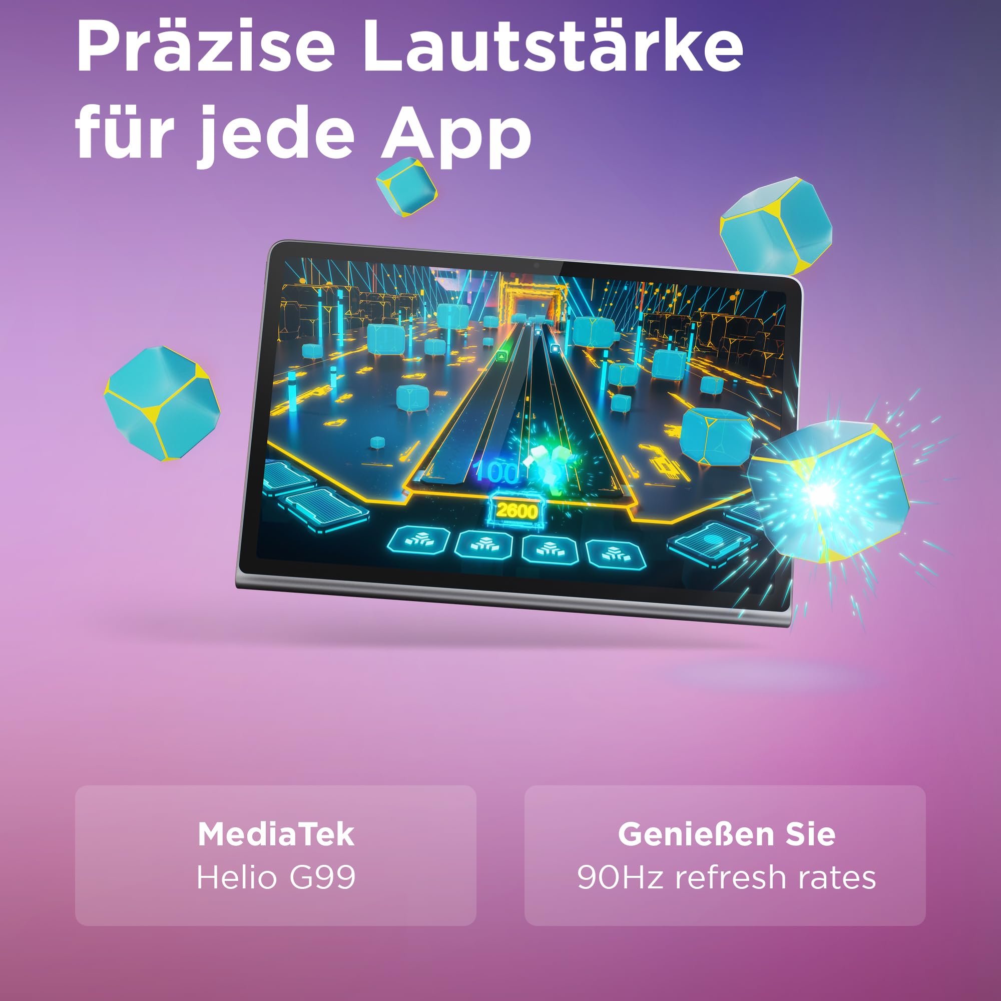 Lenovo Tab Plus Tablet | 11,5" 2K Touch Display | Mediatek Helio G99 | JBL Soundsystem mit 8 Lautsprechern | 8GB RAM | 256GB UFS 2.2 | Android | grau