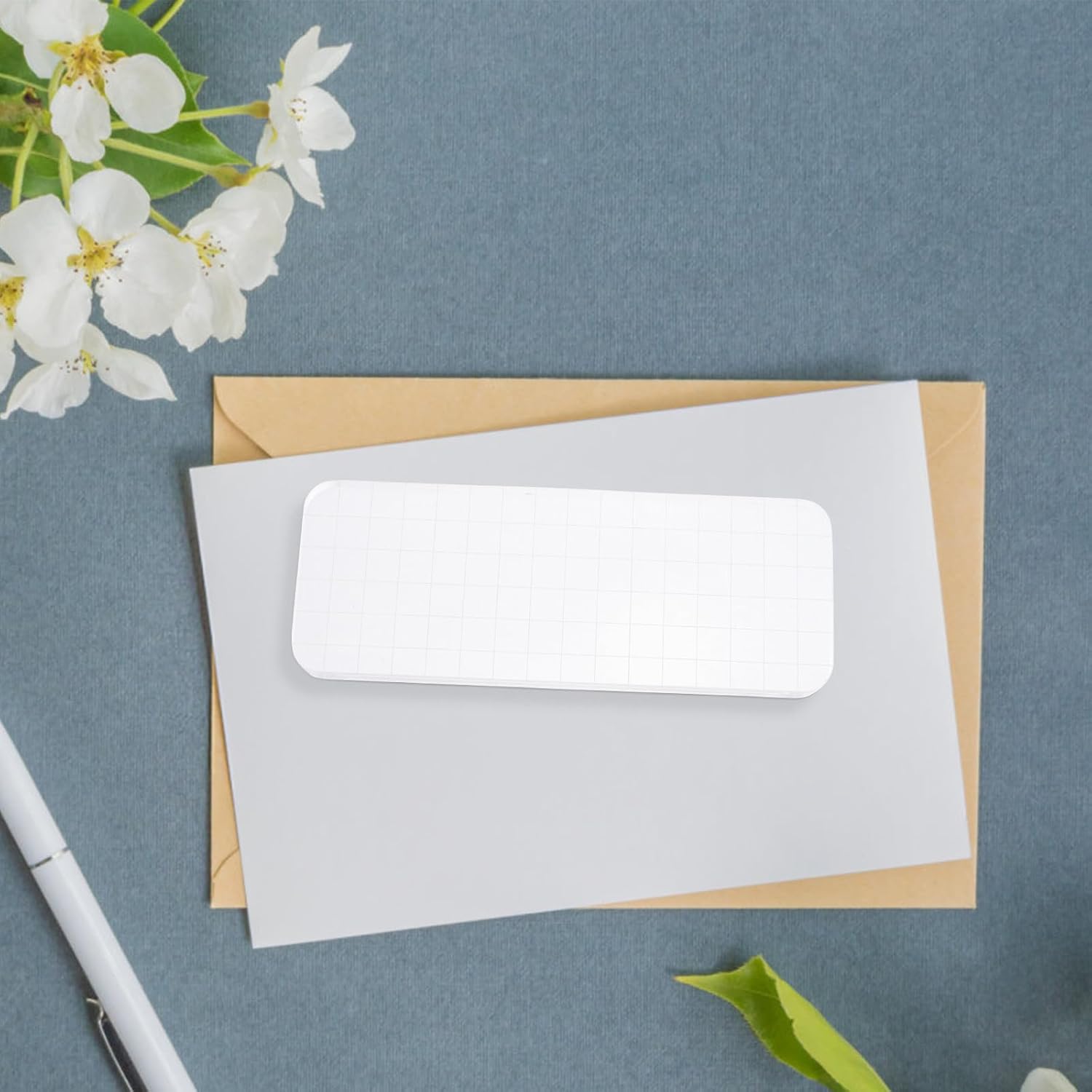 SEWACC Transparent Acrylic Stamping Block with Smooth Edges Stamp Plate for Precise DIY Diary and Scrapbooking Accessories