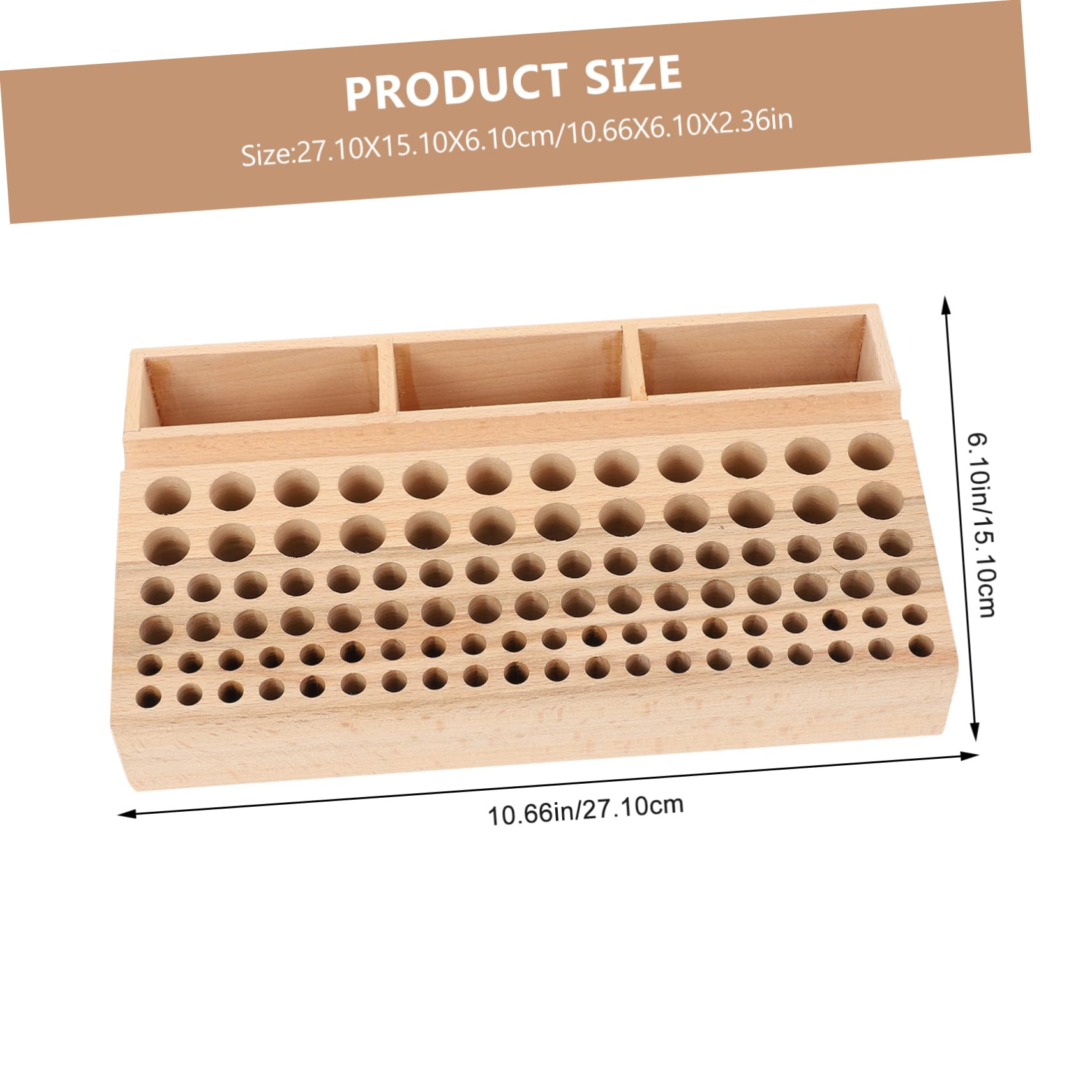 PLAFOPE Madera Organizador de Herramientas de Cuero Marrón para Artesanía