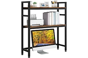 Brown Computer Rack Organizer for Desk