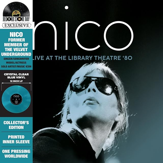Live At The Library Theatre '80 (Vinil Transparente / Azul, Record Store Day) por Nico, capa do álbum