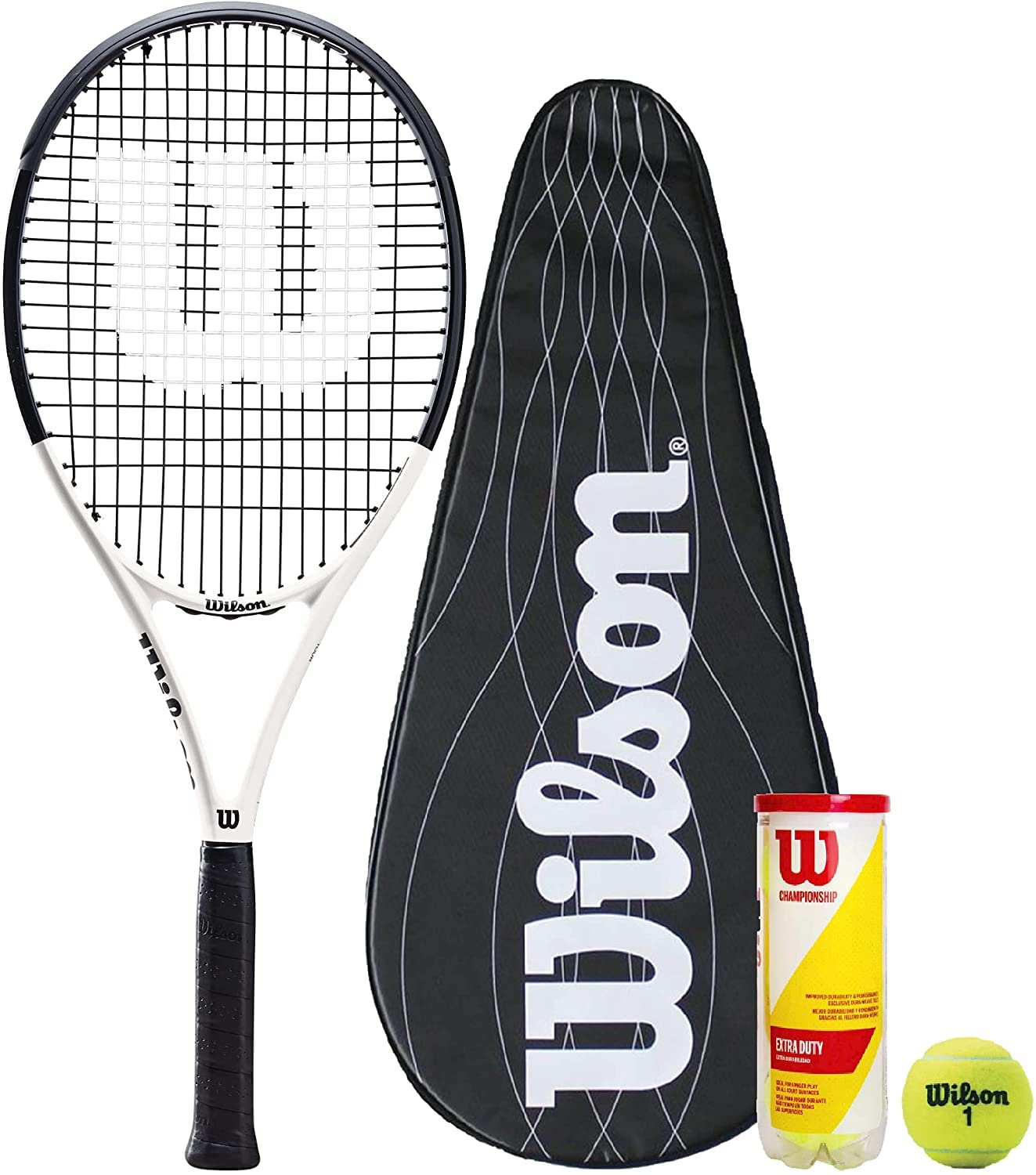 Wilson Federer Tour XP Tennis Racket, Performance Cover & 3 Championship Tennis Balls (L2 (4 1/4"))