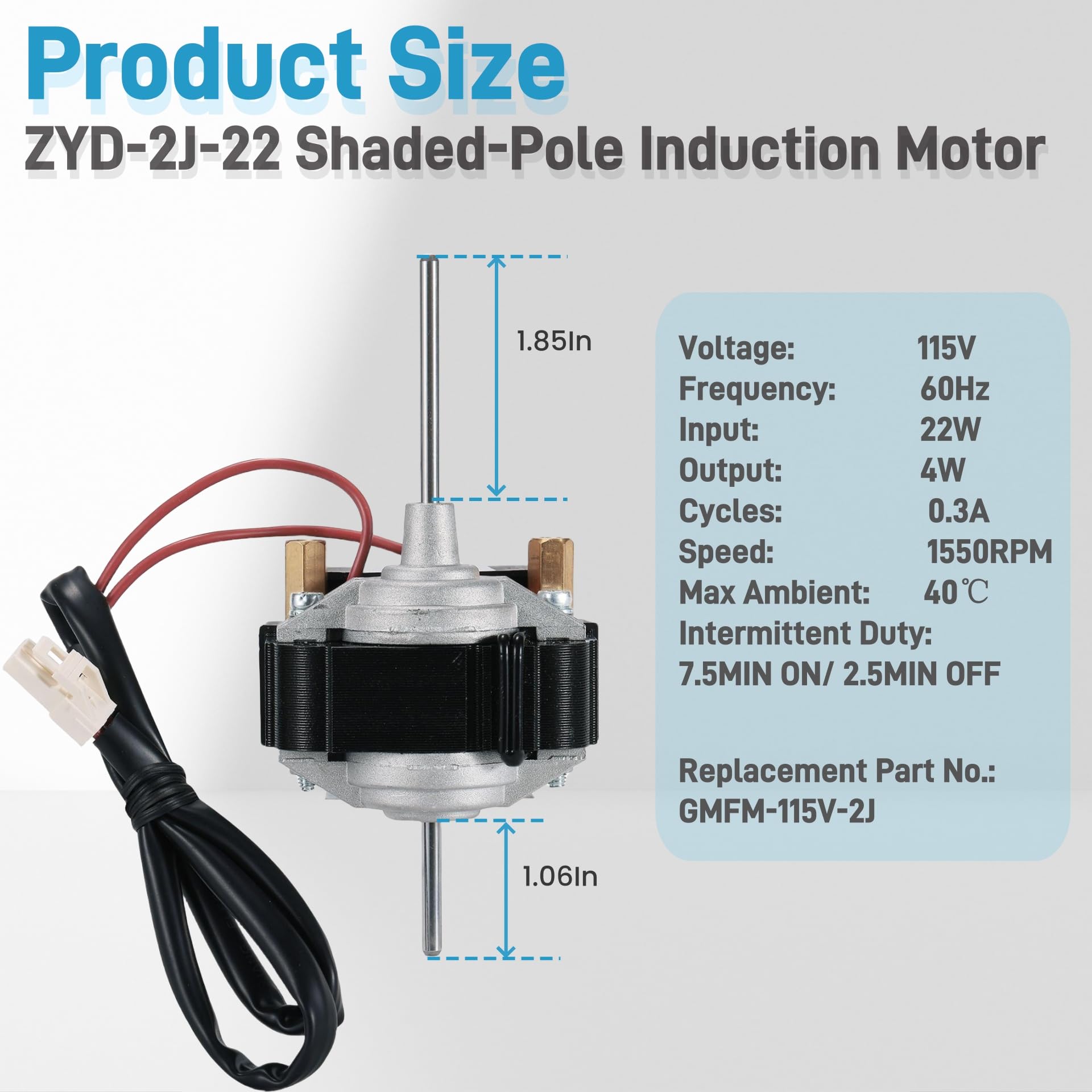 Amazon.com: ZYD-2J-22 Series Refrigerator Refrigeration Fan Motor