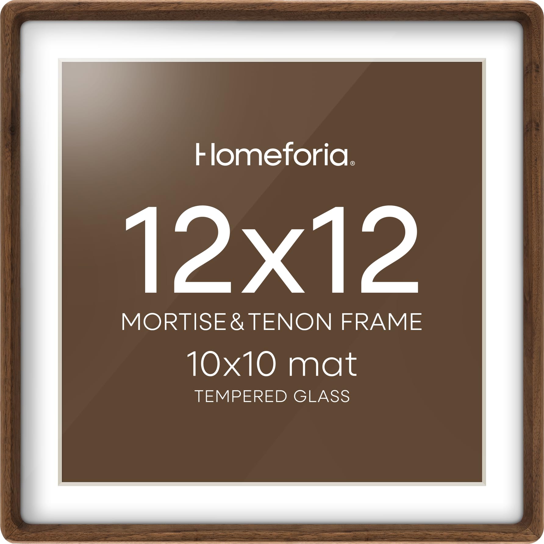 Homeforia 12x12 Walnut Frame