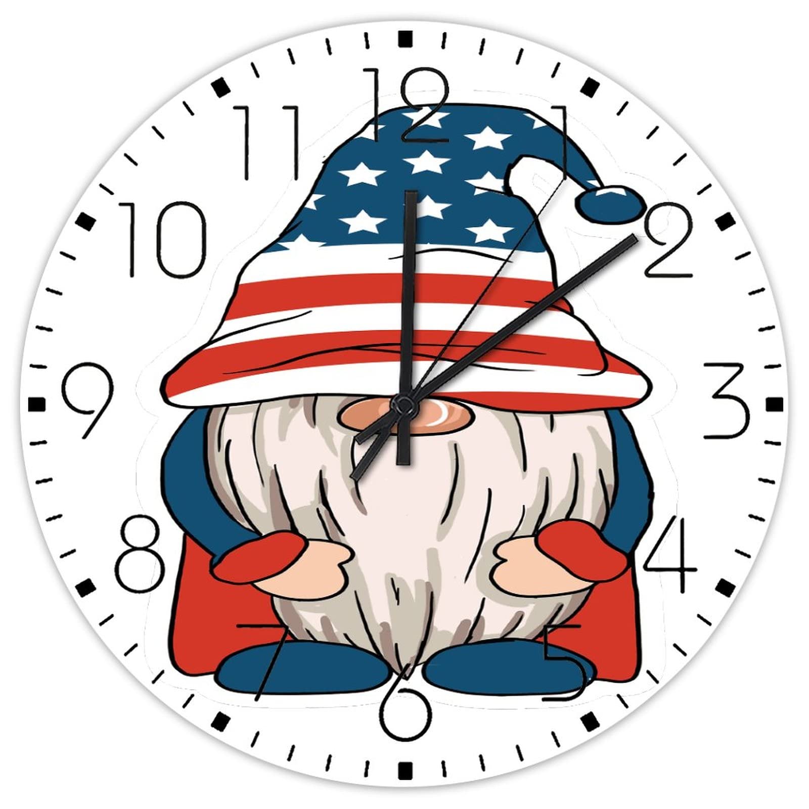 Horloge murale silencieuse anti-bruit de 30,5 cm pour école et bureau de vétérans en bois