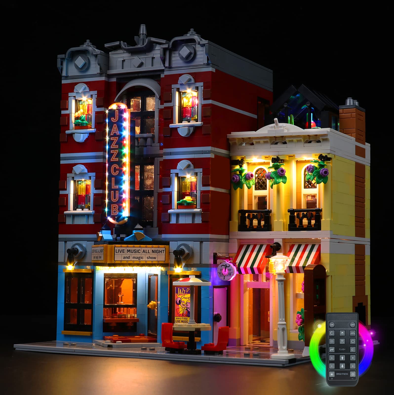 Led Light Set for Lego Jazz Club Led Light Kit for Lego 10312 Jazz Club - Not Include Models, Just Light Set (Remote Control Version)