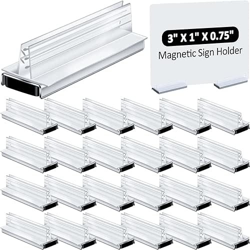 Thyle 24 Pack Magnetic Sign Holder Grip Holder, Powerful Magnet,