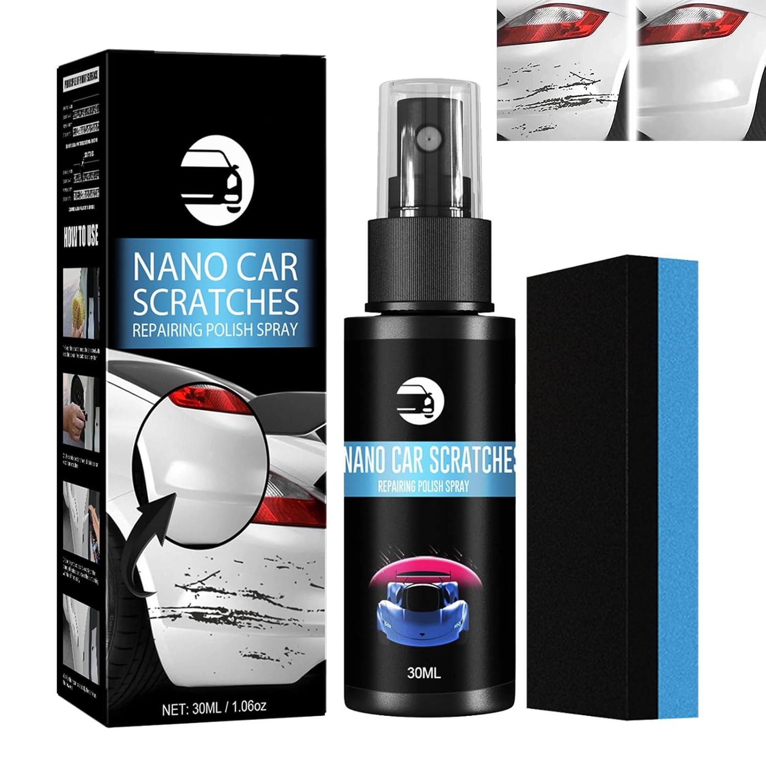 Fast Repairing Scratch Spray,Nano Repairing Spray Quick Repair Fine
