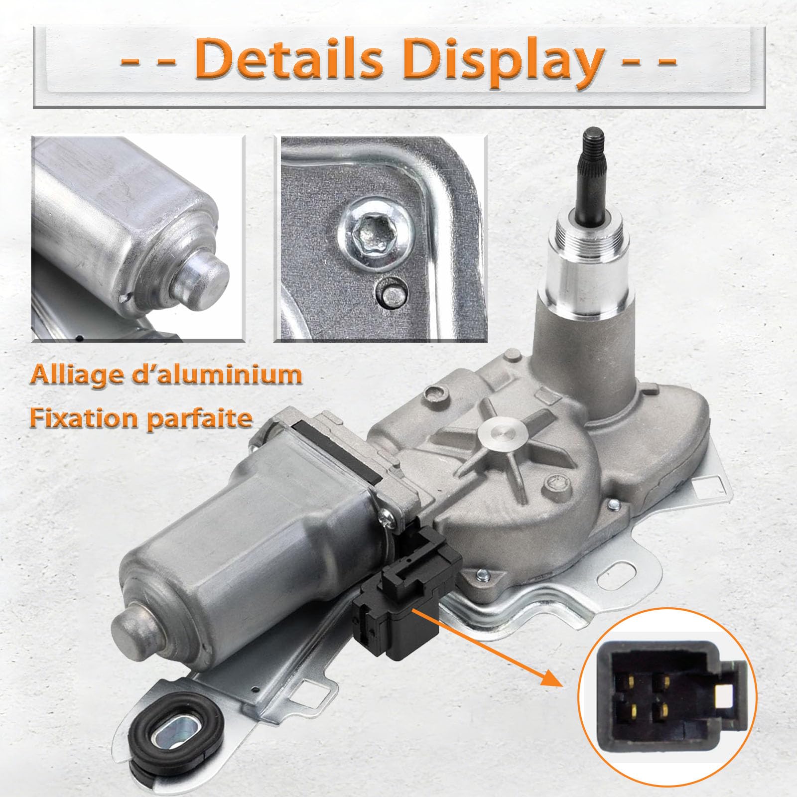 Moteur Essuie-Glace Arrière pour Citroën C1 Peugeot 108 Toyota Aygo 14-24 B001099280 B000797280 85130-0H061 851300H051 d’essuie-glace