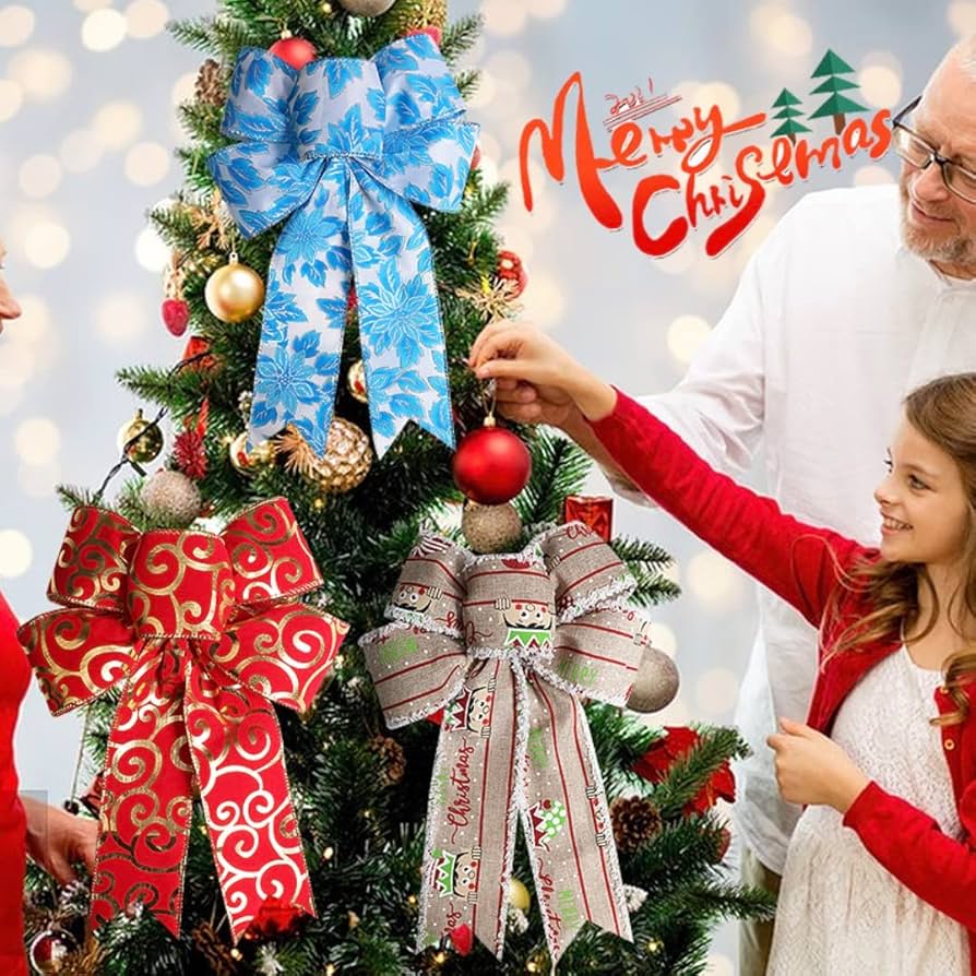 Amazon.co.jp: クリスマス ツリートップ 飾り付け リボン 大 レッド Amazon.co.jp: クリスマス ツリートップ 飾り付け リボン 大 レッド