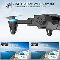 Vista 4 de X500 Mini Drone de posicionamiento de flujo óptico RC Quadcopter con cámara HD 720P, modo de retención de altitud, drones FPV plegables WiFi, video