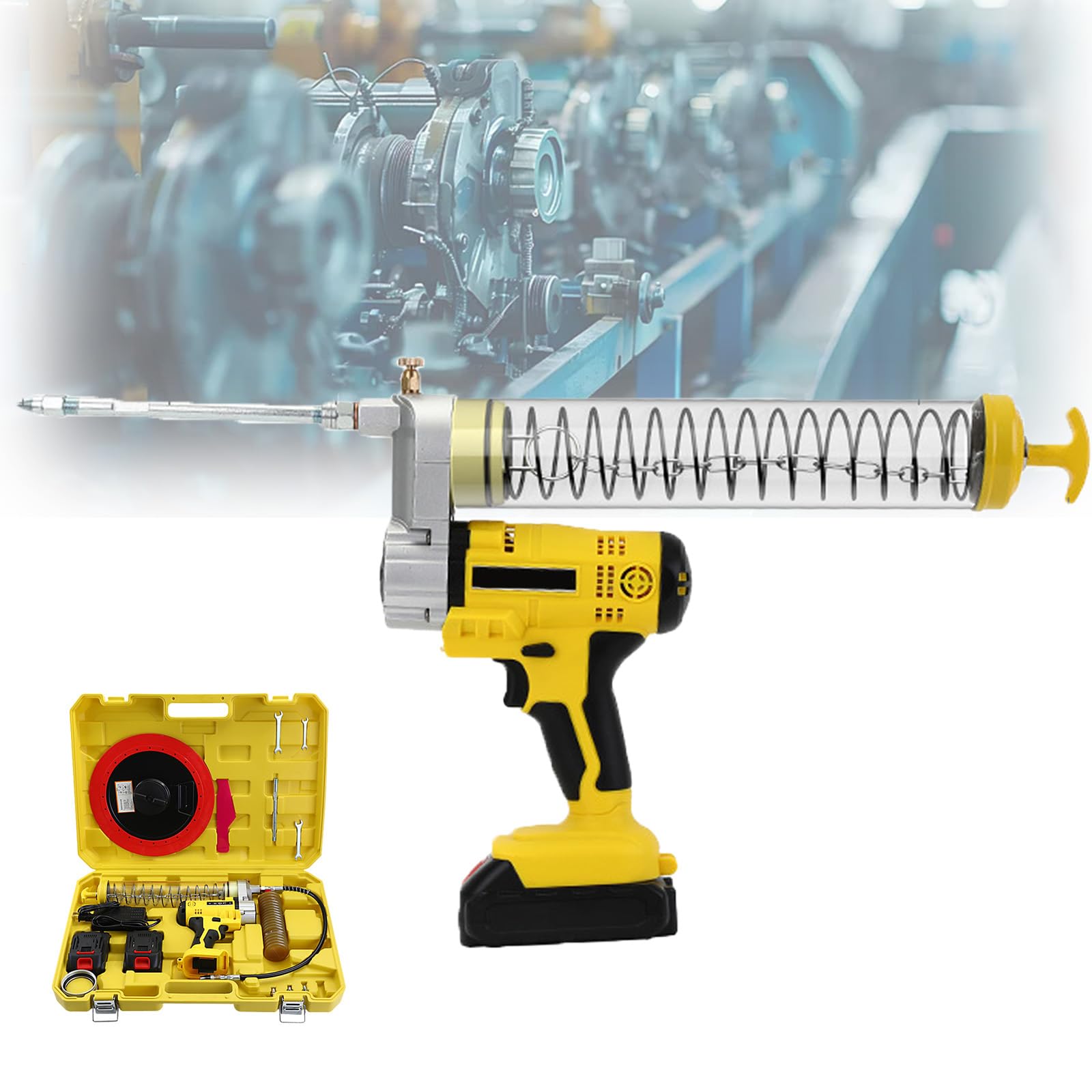 Pistolet à graisse batterie 18V 7000 Psi pompe à graisse électrique avec coupleur
