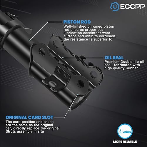 Miniatura 4 de ECCPP Juego de 2 puntales completos para Volvo XC90, amortiguador delantero para 2003-2014