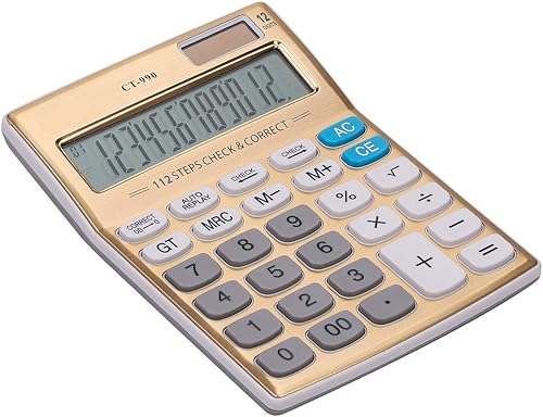Miniatura 8 de Calculadora Calculadora de escritorio de función estándar Calculadora portátil de energía solar de 12 dígitos Pantalla LCD grande Calculadora de