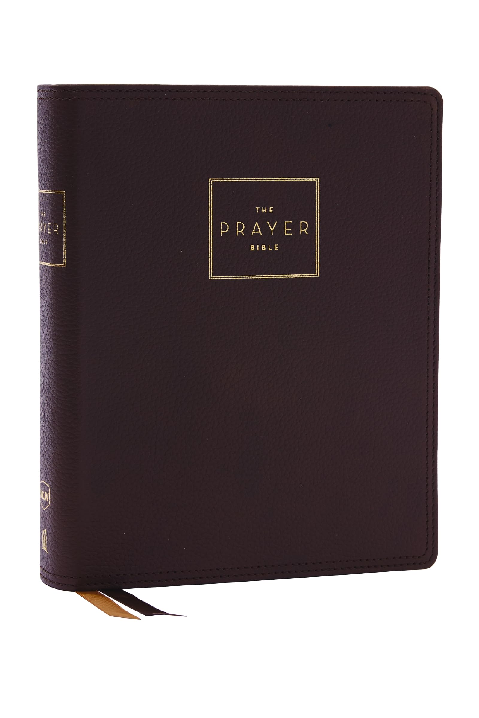 NKJV, The Prayer Bible, Genuine Leather, Brown, Red Letter, Comfort Print, Leatherbound Hardback,