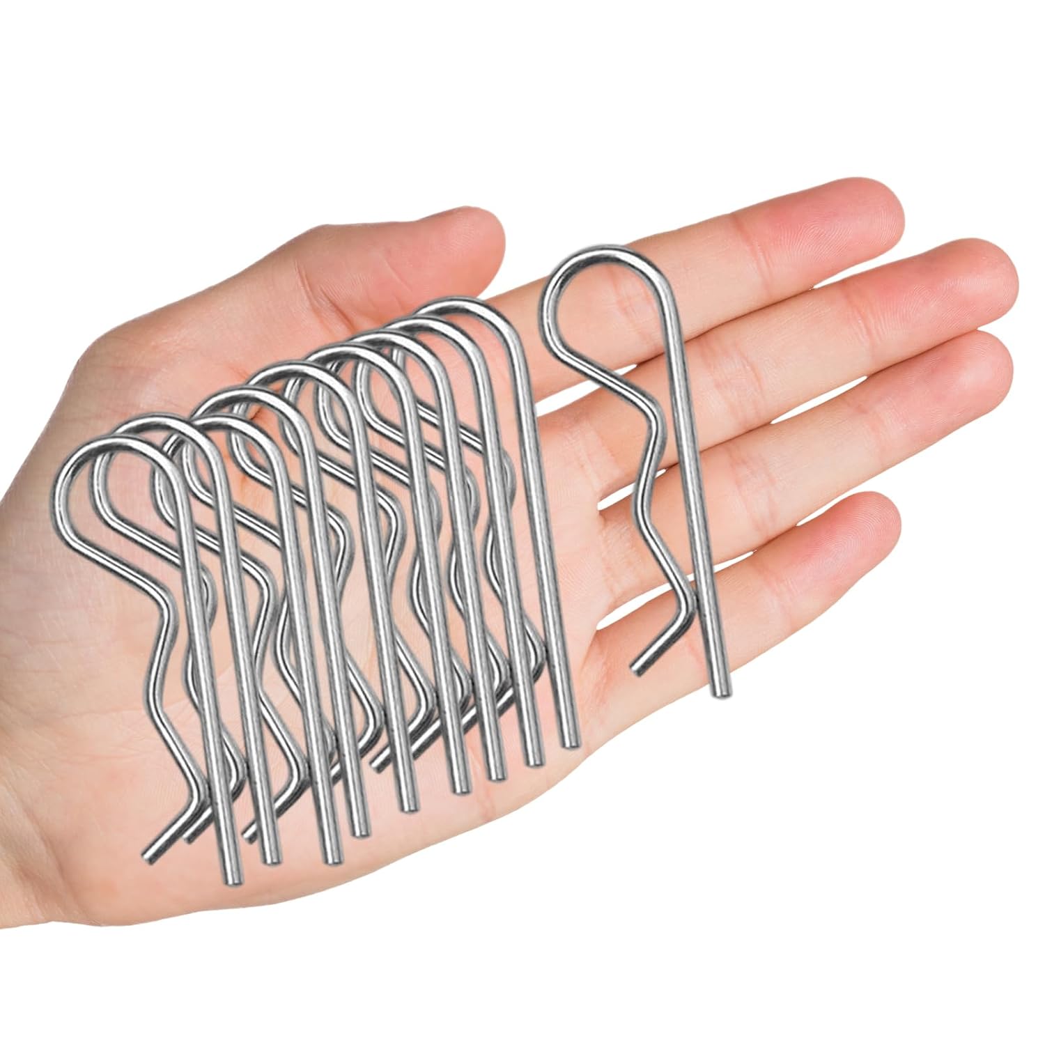 Heavy Duty Hitch Pins R Clips Spring Retaining Wire Hair Pins Cotter(10PS)
