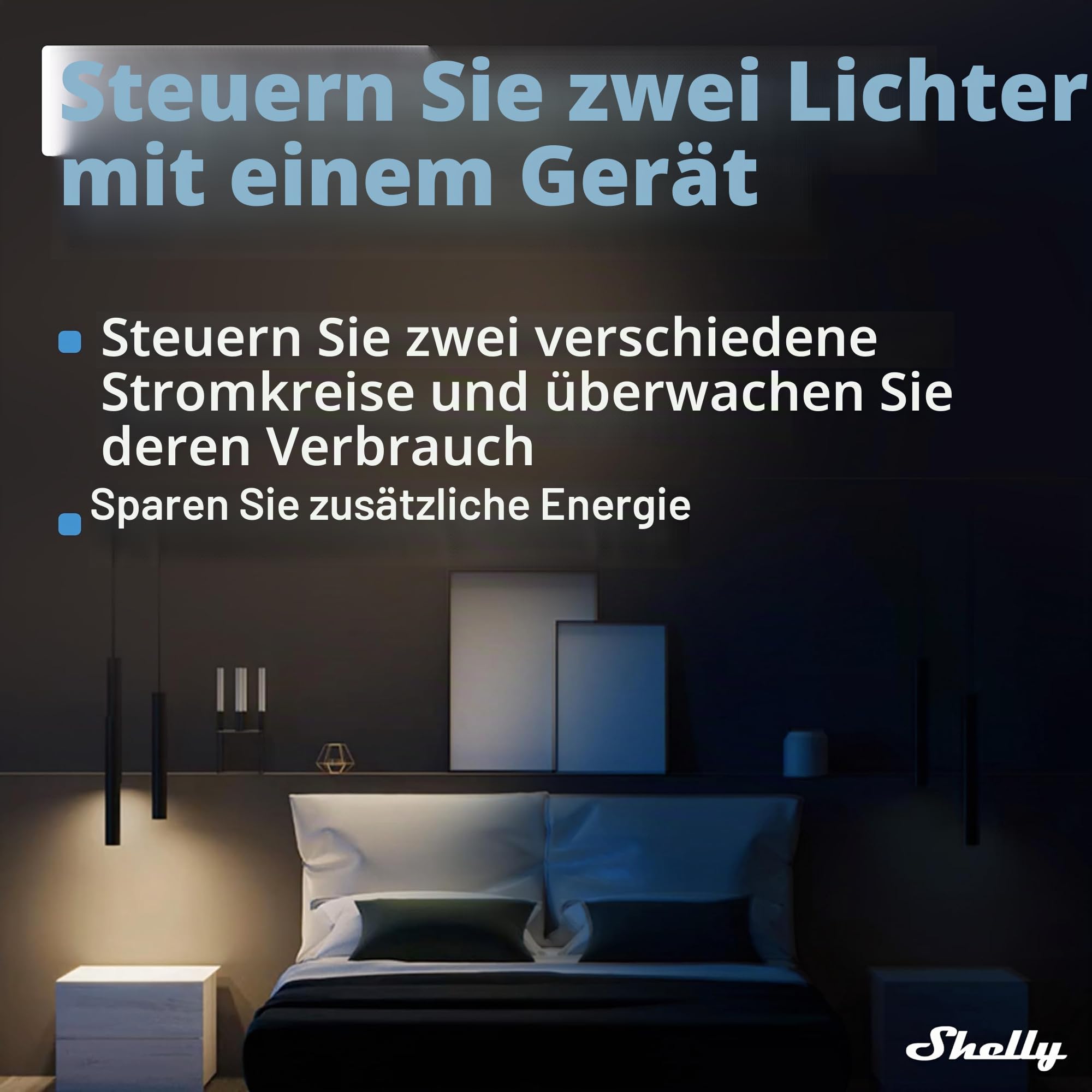 Shelly Plus 2PM | Wlan & Bluetooth 2 Kanäle Smart Relais Schalter mit Leistungsmessung & 1 Mini Gen 3 | WiFi & Bluetooth Smart Switch Relais 1 Kanal 8A