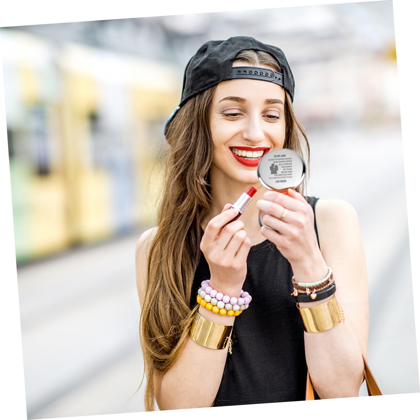 MAGICLULU 3 Specchietti Compatti Per Il Trucco Infrangibili E Ripiegabili Per Viaggi Feste Picnic Aspetto Alla Moda Da Donna