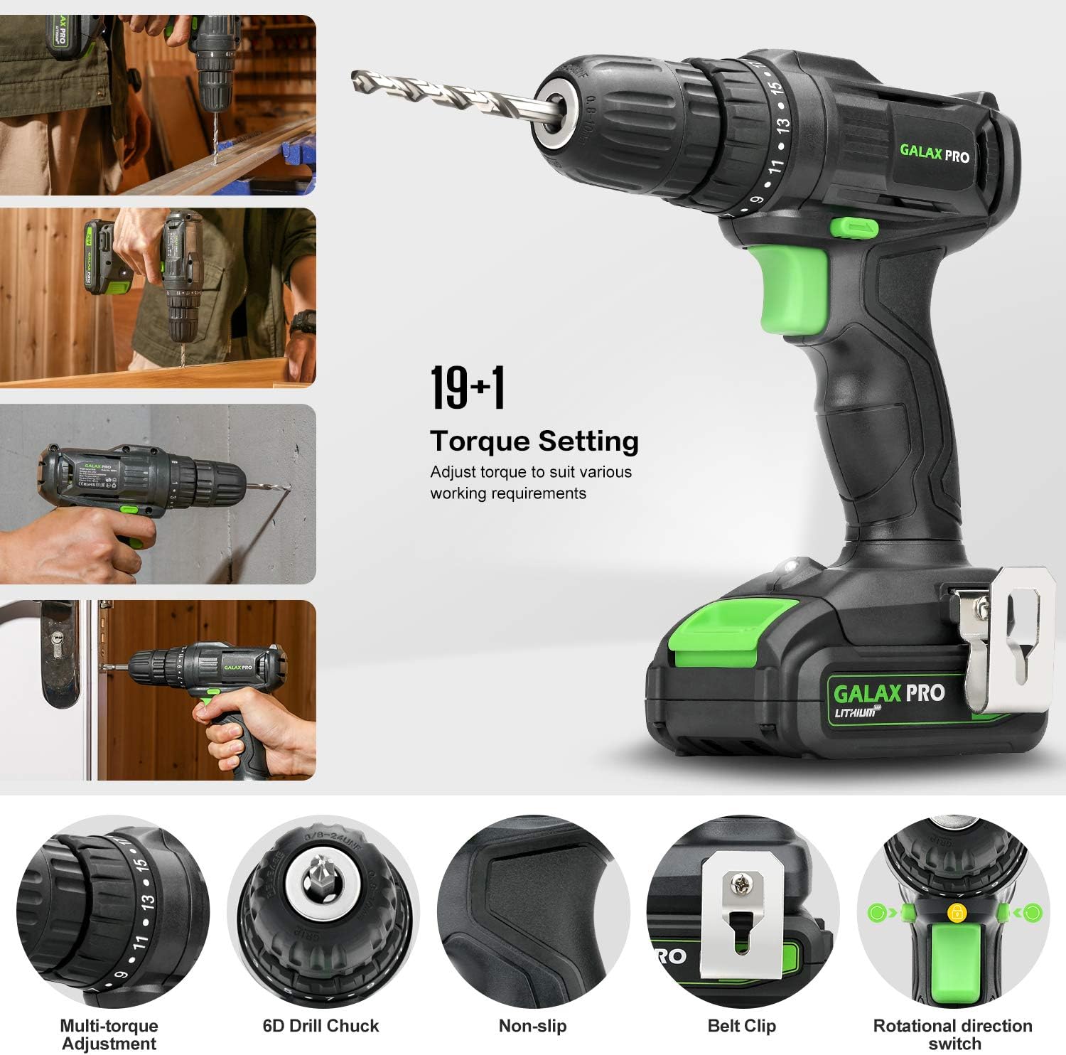 Hоttеѕt Sаlеѕ GALAX PRO Max 20V Cordless Combo Kit, 20N.m Single Speed Drill Driver, Cordless Jig Saw 0-25000SPM, Battery Pack 1.3Ah with Charger, 5PCS Drill Bits & 8PCS T-Saw Blades, Hex Key, Rule Guide Bеѕt Cуbеr Dеаlѕ 🔥 GALAX PRO Max 20V Cordless Combo Kit, 20N.m Single Speed Drill Driver, Cordless Jig Saw 0-25000SPM, Battery Pack 1.3Ah with Charger, 5PCS Drill Bits & 8PCS T-Saw Blades, Hex Key, Rule Guide