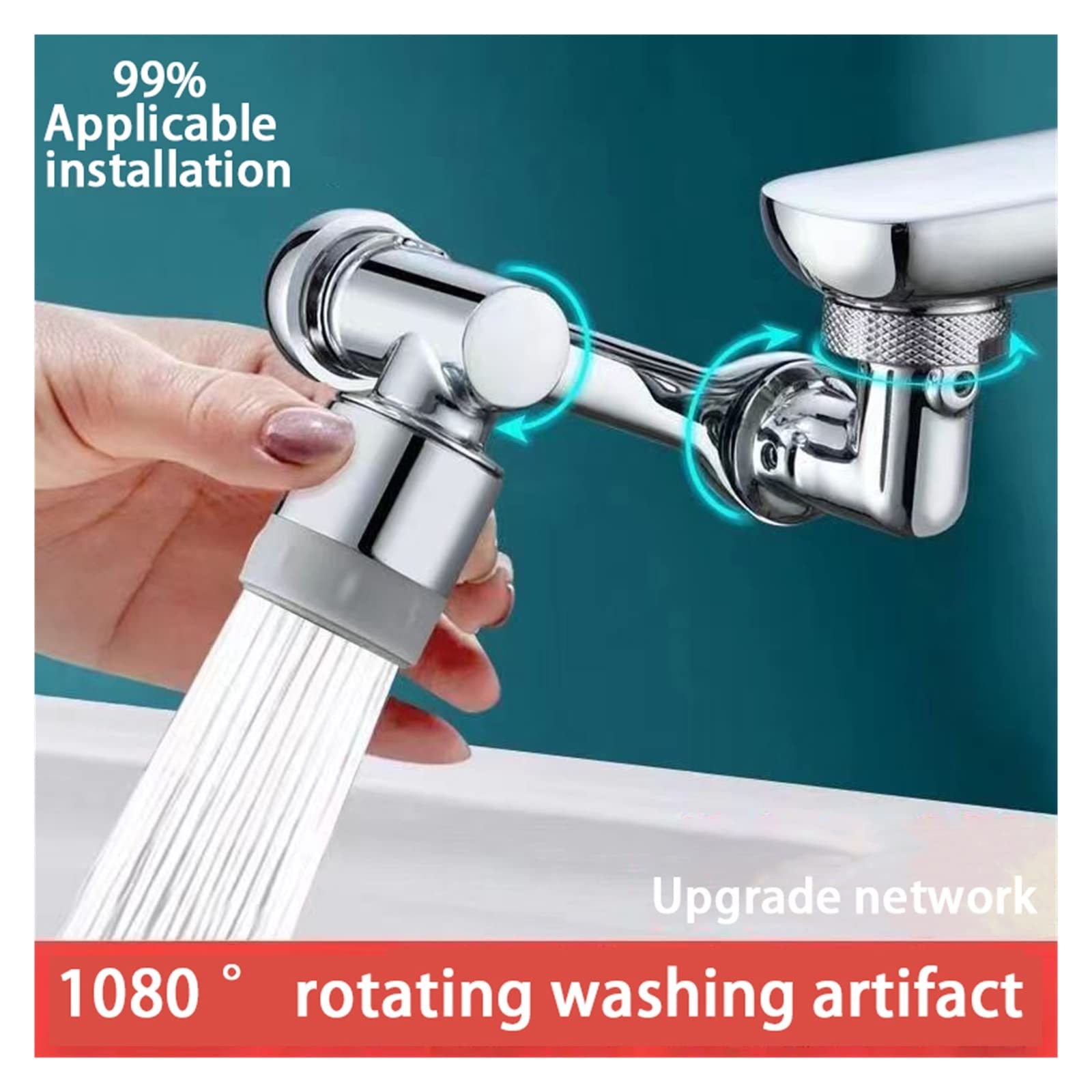 Universeller spritzwassergeschützter Wasserhahn 1080-Grad-Aufzug Rotary Bubbler Badezimmerwäsche Ausziehbarer mechanischer Arm-Wasserhahn-Verlängerung Gut Gemacht(New type dual mode)