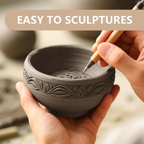 Miniatura 4 de VIBRATITE Arcilla natural seca al aire a granel, 10 libras de arcilla de cerámica para modelado multiusos para principiantes y profesionales (gris)