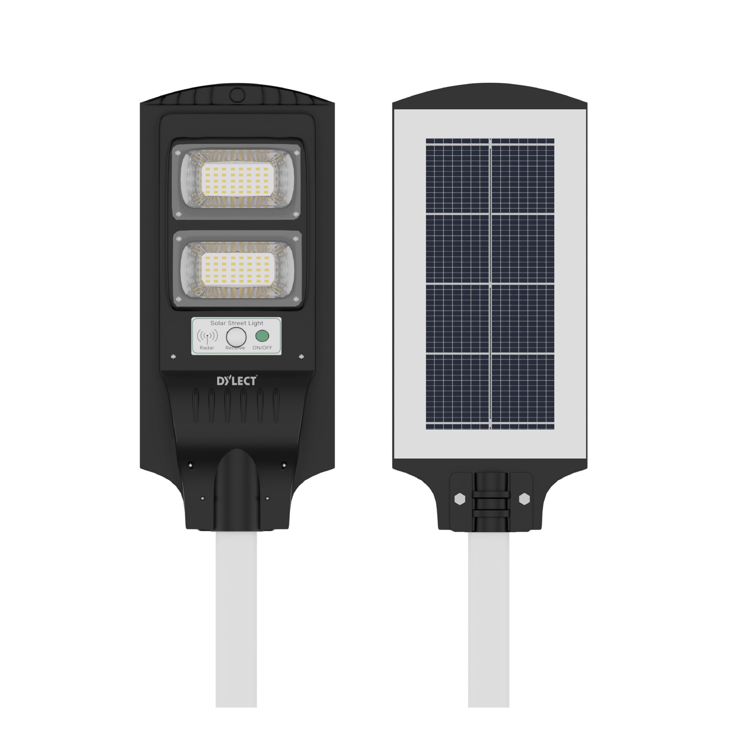 DYLECT® Eco Solar Street Light – 100W Outdoor LED with Automatic Motion Sensor, Remote Control & 12-Hour Runtime, for Home, Garden &Pathway | Cool White 6500K, IP64 Waterproof,ABS+PC Built (w/o Rod)-image-39