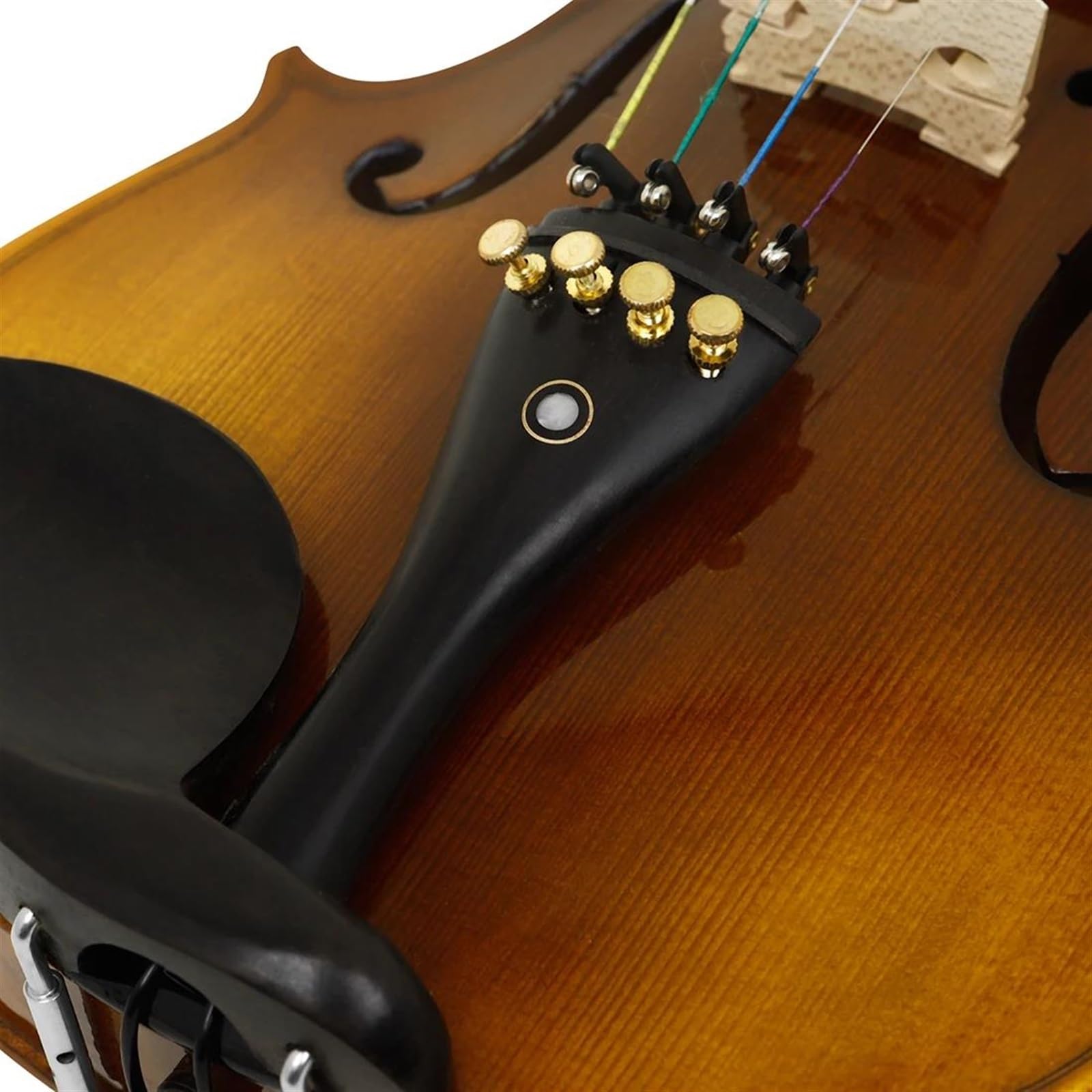 Violino 4/4 Pannello In Abete Rosso Fondo In Acero Tastiera In Ebano Con Corde Per Arco Accordatore Parti E Accessori Per (Set 1)