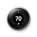 google nest learning thermostat - programmable smart thermostat for home - 3rd generation nest thermostat - works with alexa - stainless steel