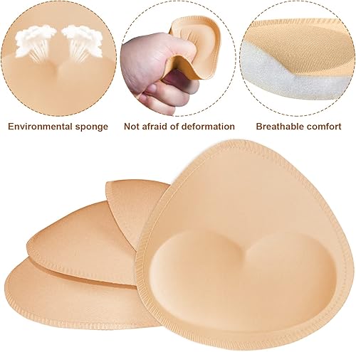 Miniatura 5 de TopBine Removable Bra Pads Inserts Women's Comfy Sports Cups Bra Insert for BIkini Top Swimsuit