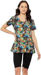 aarika Womens Sports Wear Orange-Black Colour Printed Nylon Swim Suit-(XS-4XL)-(SW-W-SHM-CA-1112-ORANGE-46)-picture-11