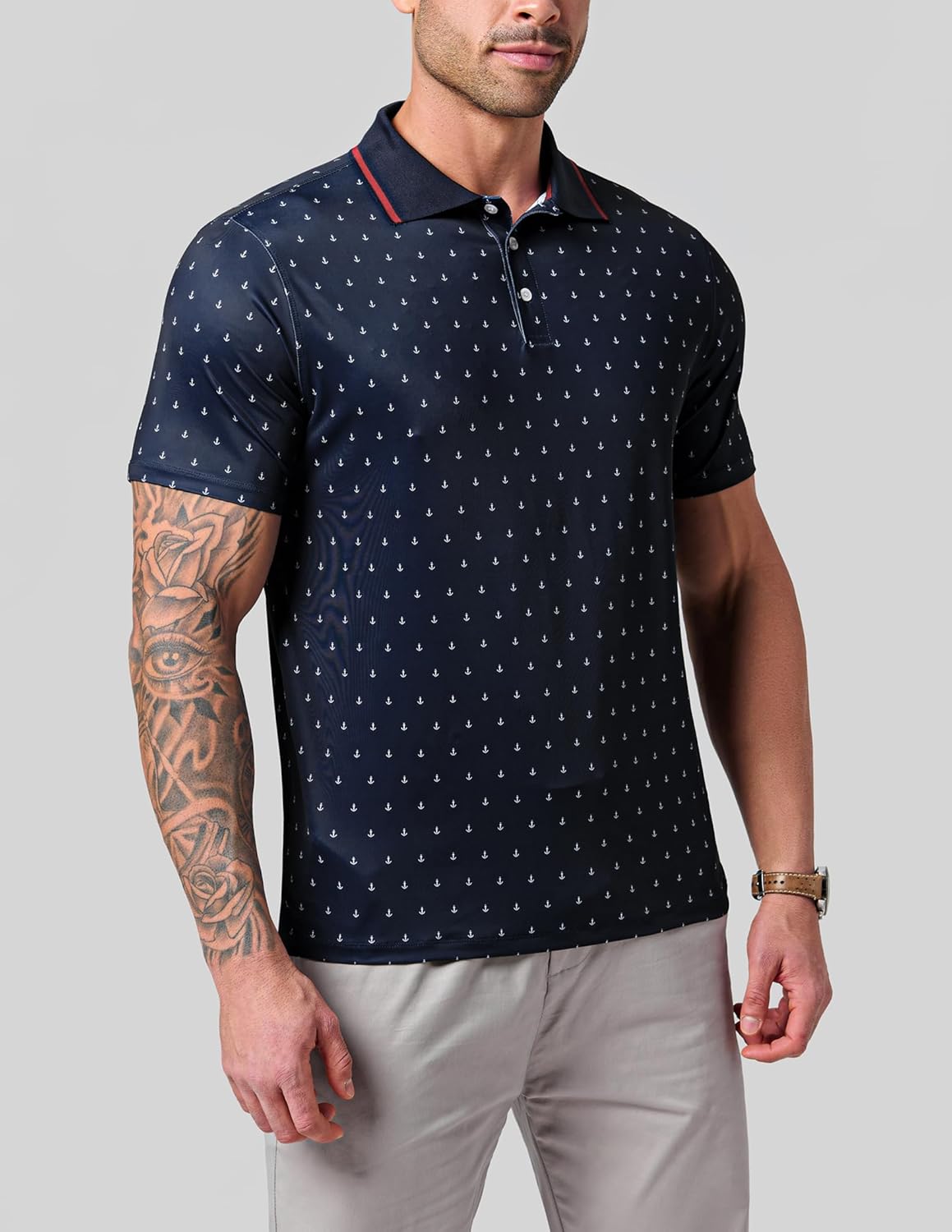 3-Pack Mens Golf Shirt Performance Sport Short Sleeve Moisture Wicking Dry Fit Golf Polo Active Shirts for Men