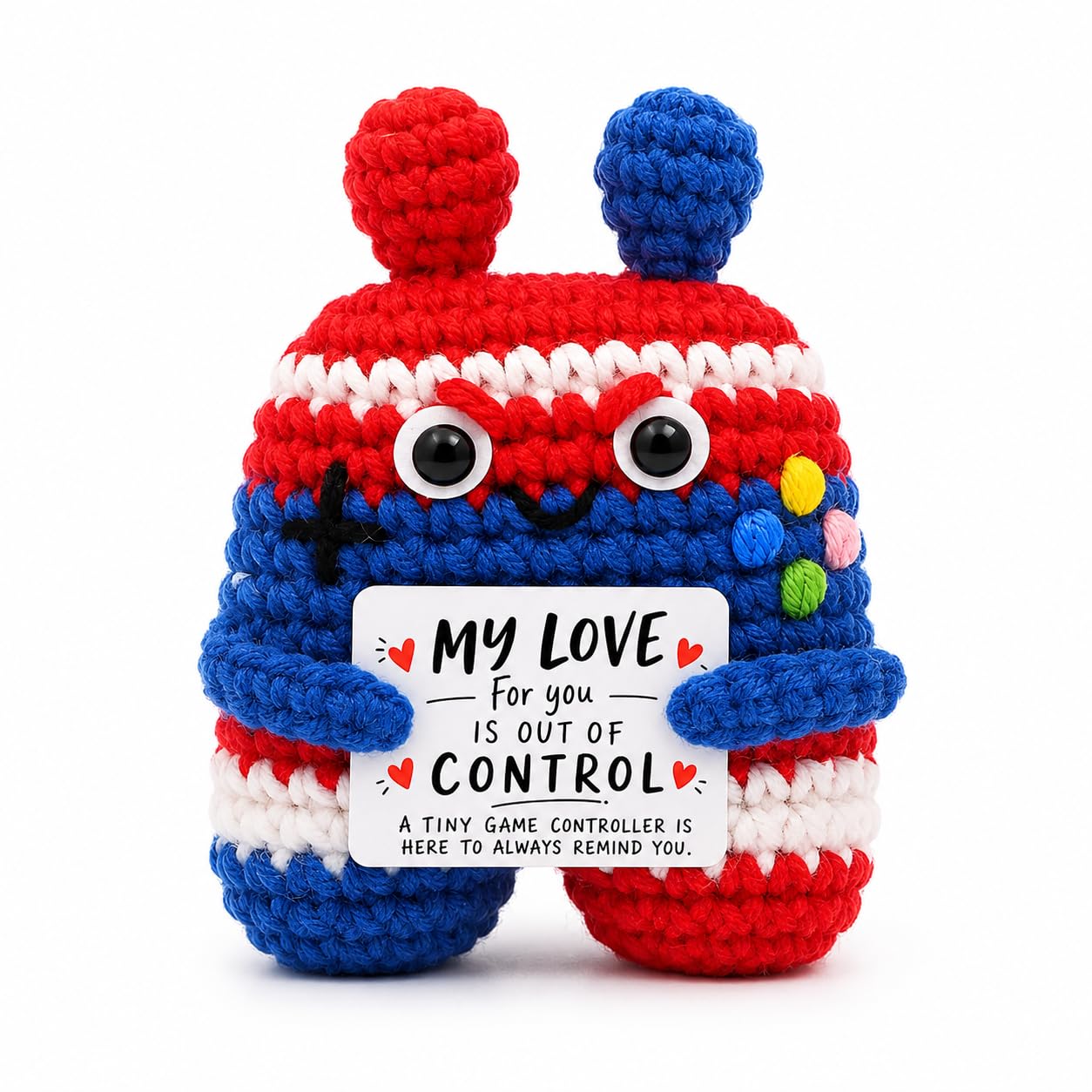 Yizzen Handmade Crochet Game Controller Plush, for Gamer Husband or Boyfriend Birthday for Him