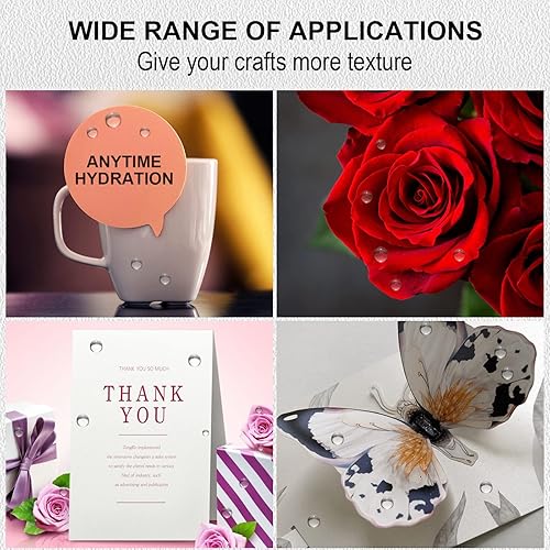 Miniatura 7 de 700 piezas de gotas de agua transparentes con gotas de rocío redondas, transparentes, cuentas de agua de simulación de gotas de rocío para