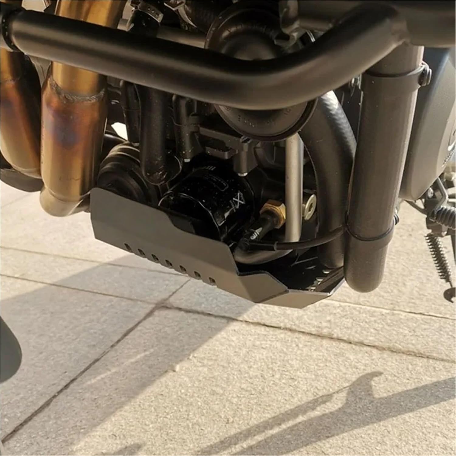 2023 For Benelli 502/502X TRK502X TRK502 2019-2022 Jinpeng Motorcycle Accessories Skid Plate Engine Guard Chassis Protector(Black)