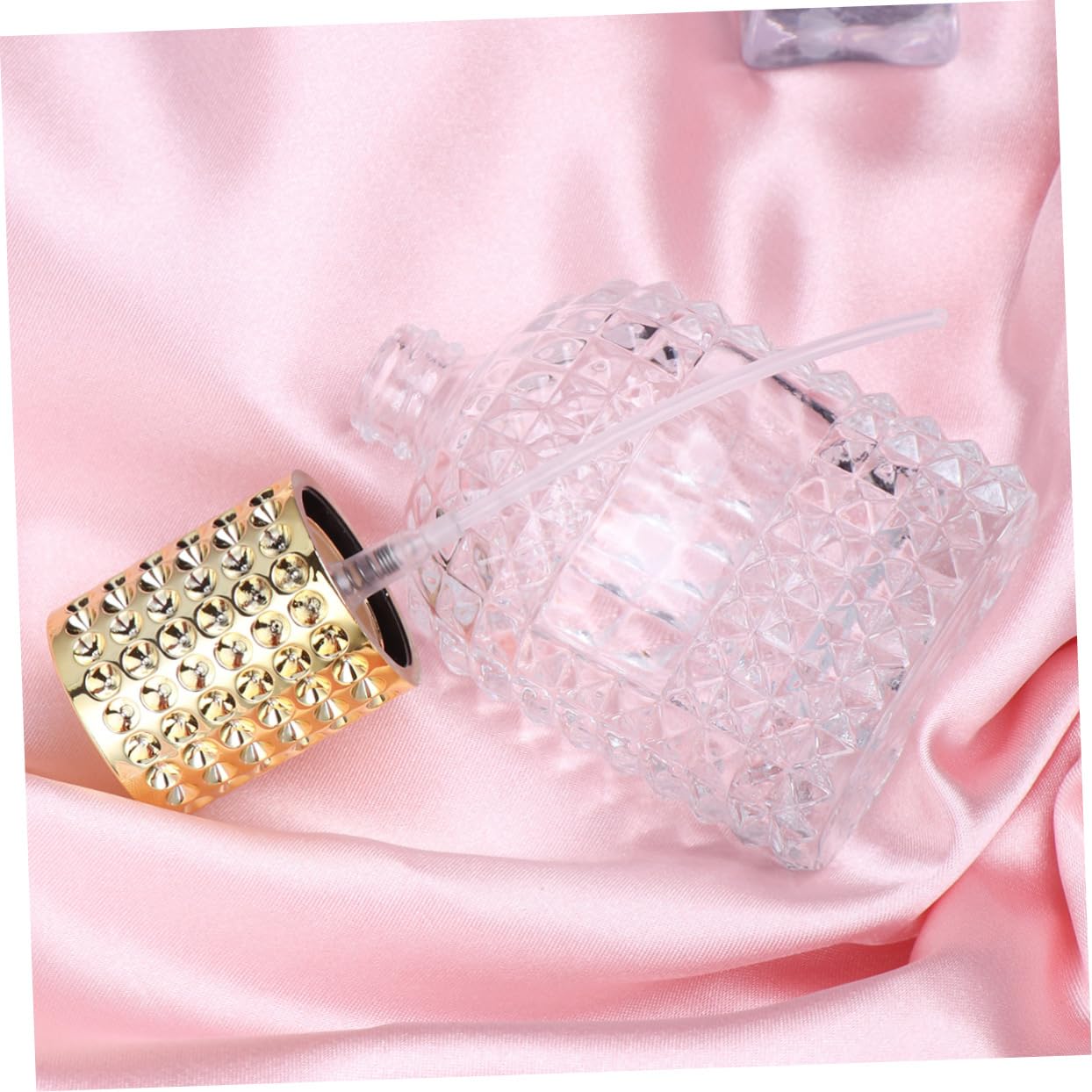 FRCOLOR 12 bottiglie spray portachiavi con porta per le labbra, bottiglia vuota per il trucco, in, portatile, ricaricabile, per profumi, bottiglie di profumo a rete