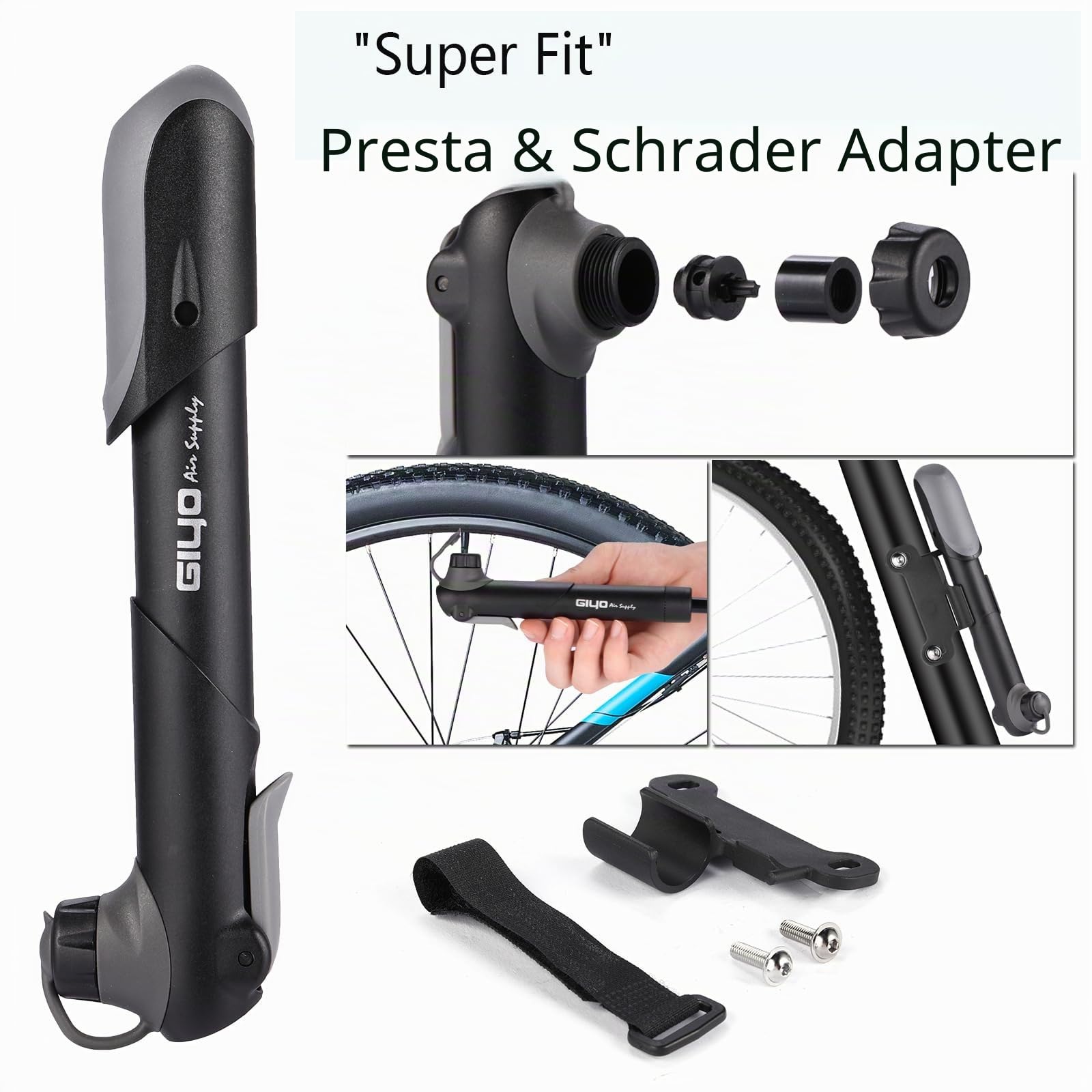 Fahrrad Satteltasche Reparatur Set und Werkzeuge - Unterwegs Fahhradtasche und Notfallwerkzeug Flickzeug mit 16-in-1 Fahrrad Multitools, Fahrradpumpe, Reifenheber, Leimfreie Reifen,Fahrradventil