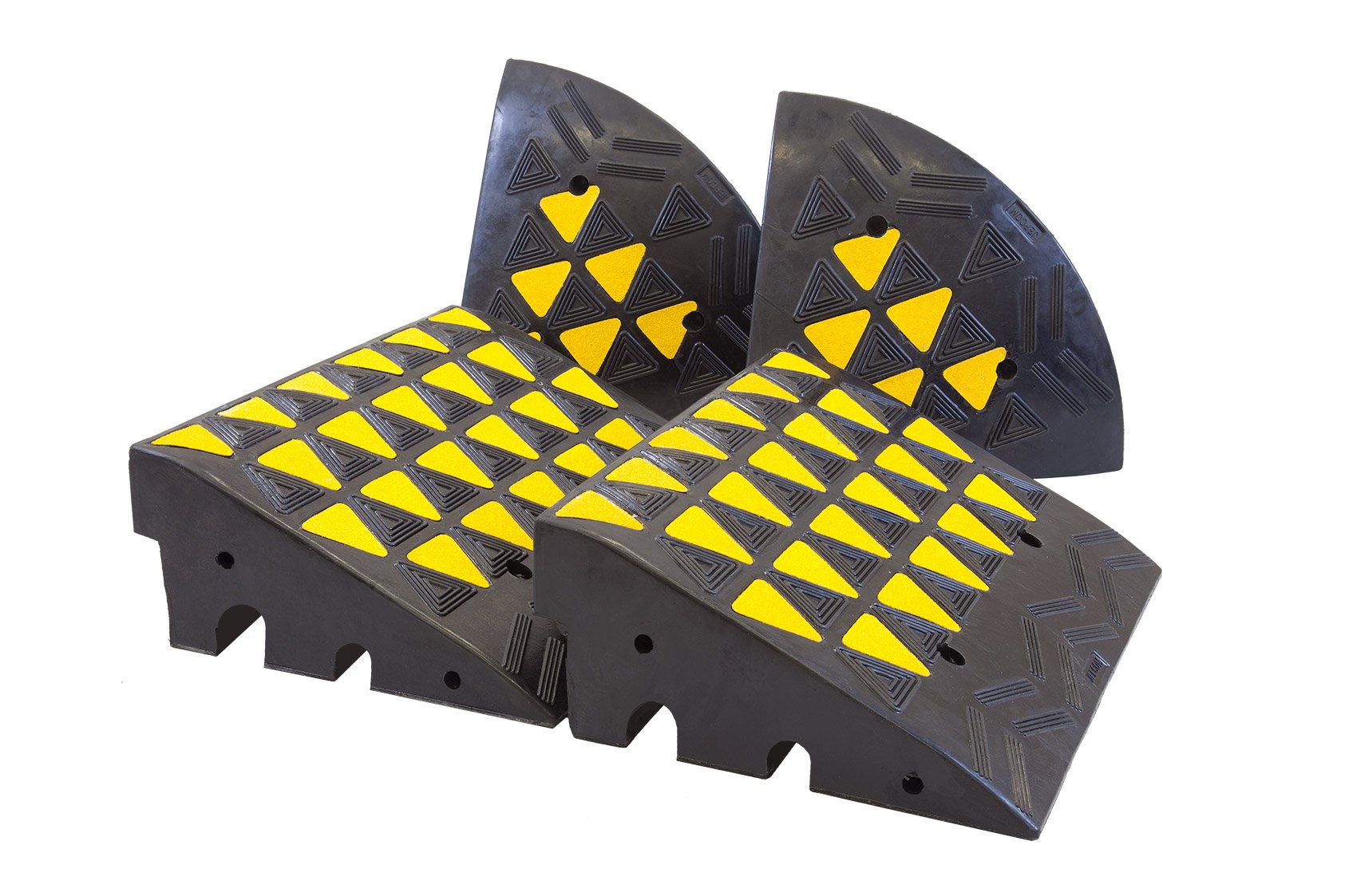 The Ramp People Kerb Ramp Kits 10cm - 20cm - Heavy Duty Rubber Ramps 20,000kg Capacity Includes Fixings Ramps for Cars, HGVs, Loading (10cm)