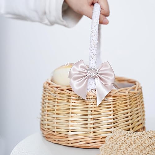 Miniatura 4 de AIMUDI Lazos de satén verde lima previamente atados con diamantes de imitación de 3 pulgadas con lazos de diamante corazón para envolver regalos,