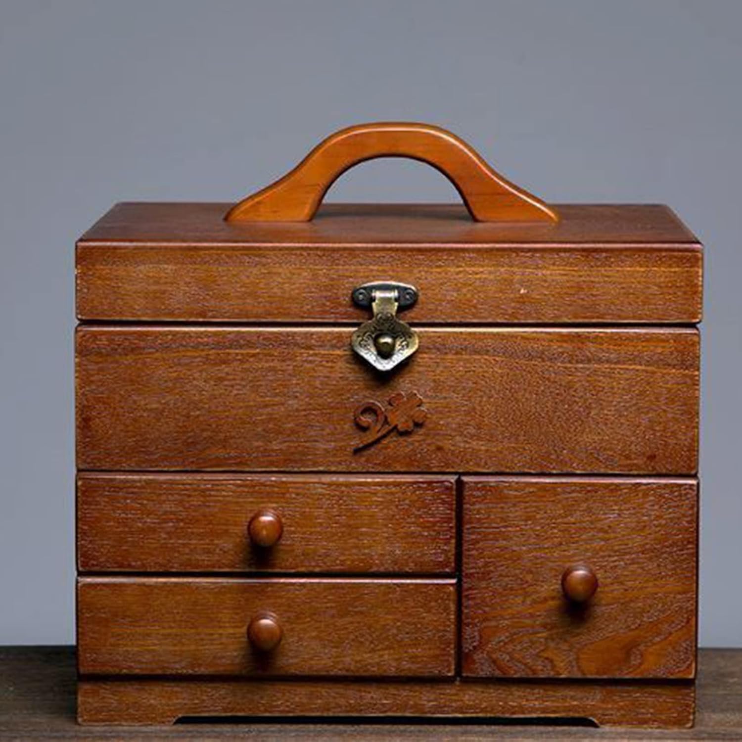 アメリカで購入 ビンテージ 木製裁縫箱 フローティング ストア