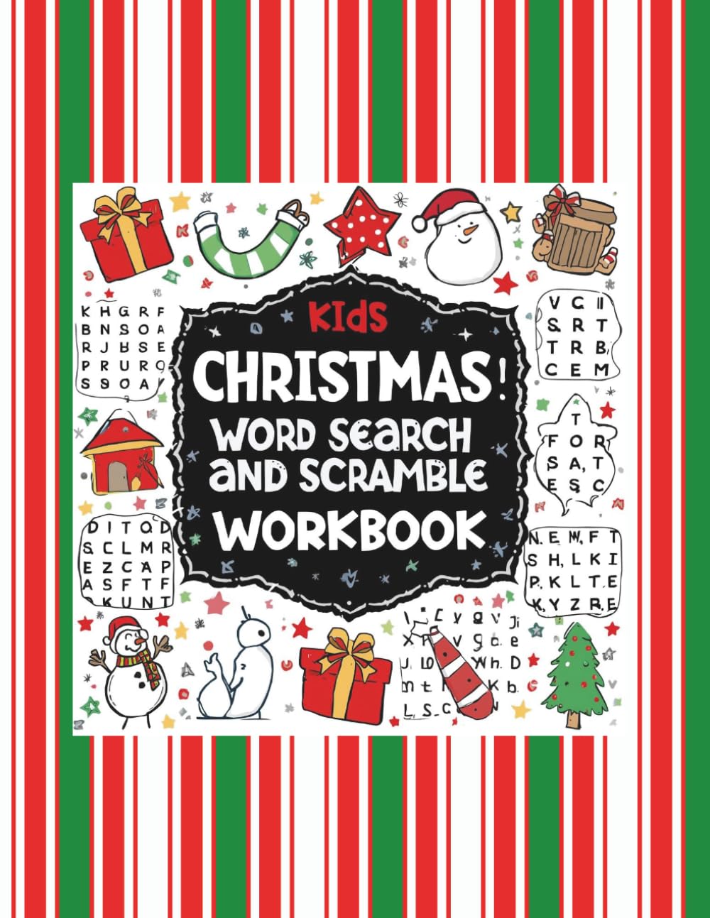 Kids Christmas Word Search and Scramble Workbook