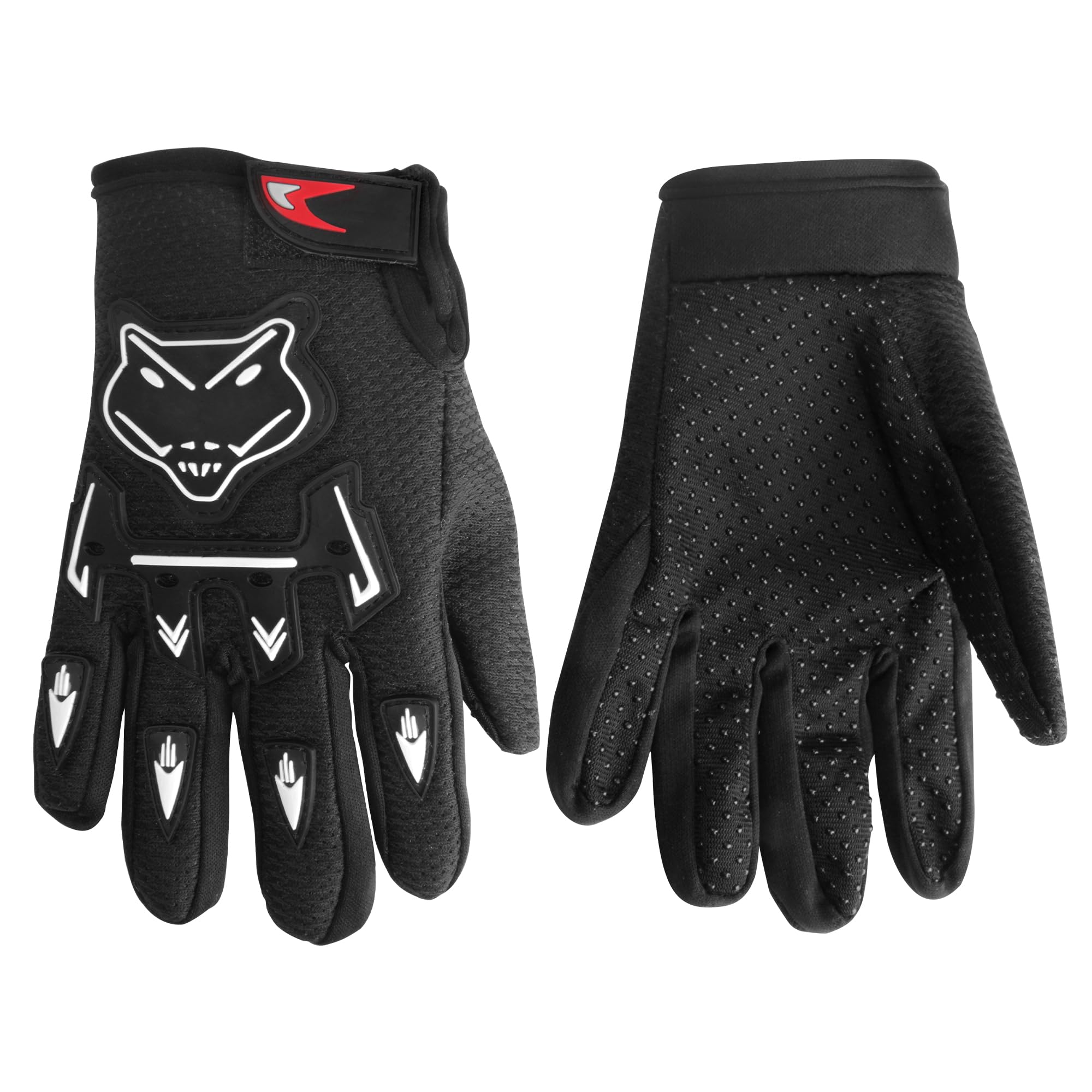 Kids Dirt Bike Gloves, Kids & Youth Power Sports Riding Gloves for Motorcycle, BMX, Mountain Bike, ATV, Full Finger Children Gloves for Outdoor Sports Cycling Camping Fishing